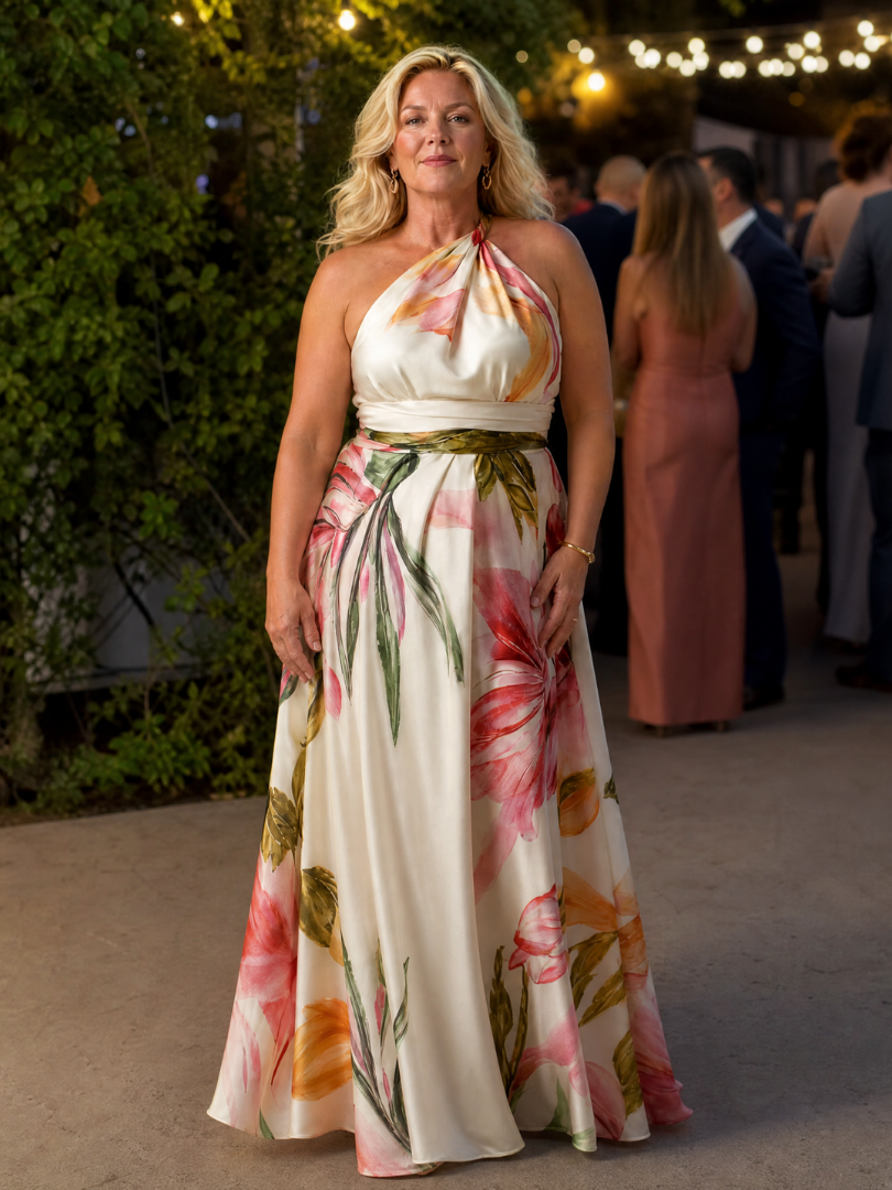 Amiel | Light Floral Maxi Dress