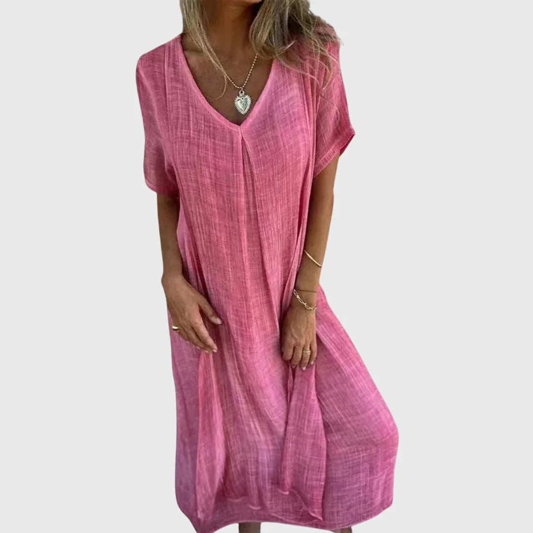 Clara | Elegant Lightweight V-Neck Dress