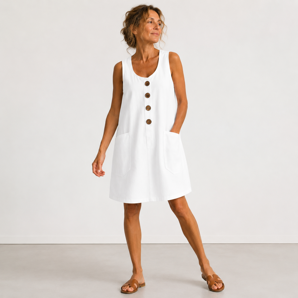 Macey | Cotton Linen Summer Dress