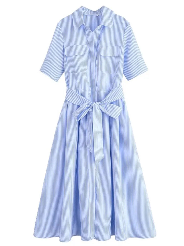 Margot | Short Sleeve Pocket Shirt Dress