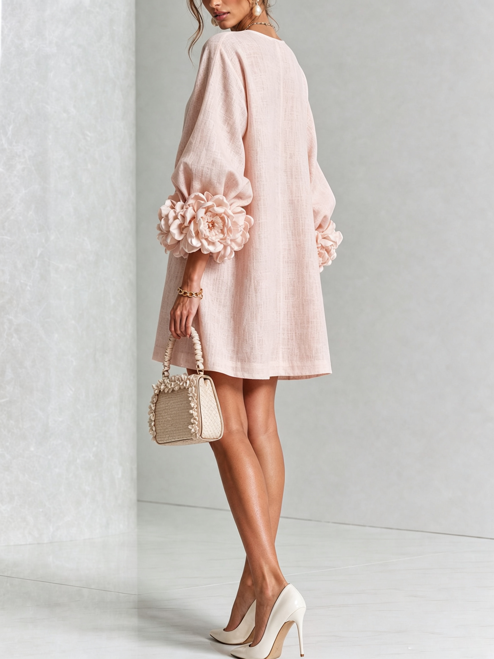 Coral London | Amelia Floral Statement Sleeve Mini Dress