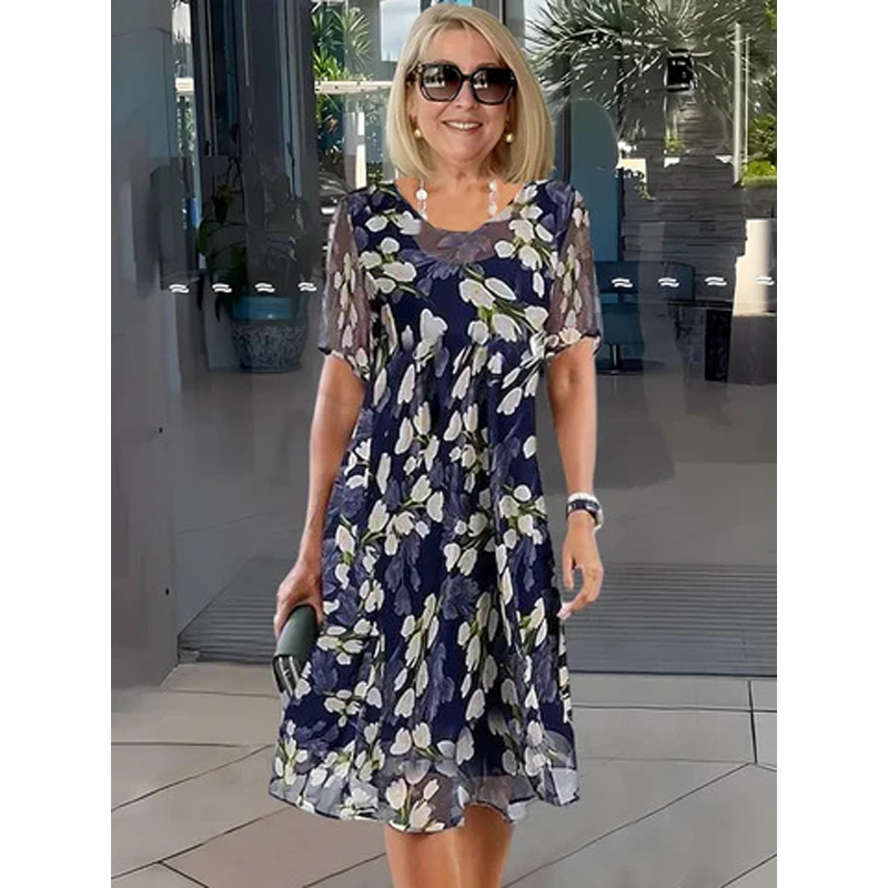 Celeste | Floral Chiffon Dress